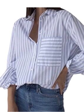 AYR purple striped button down